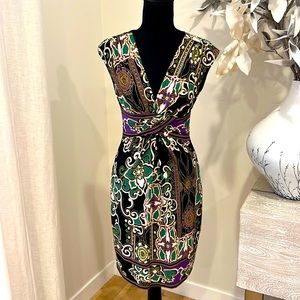 Cache dress with the liner, zipper on the back, worn only a couple times